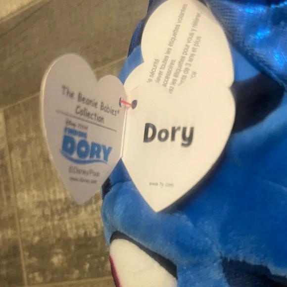 Ty Plush Blue and Yellow Dory-Inspired Fish Nemo - Picture 3 of 10